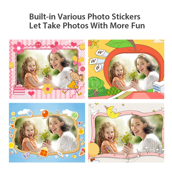 2.4-Inch Smart Digital Kids Thermal Printing Camera With Printing Paper, Color: 503J Blue Fixed Focus