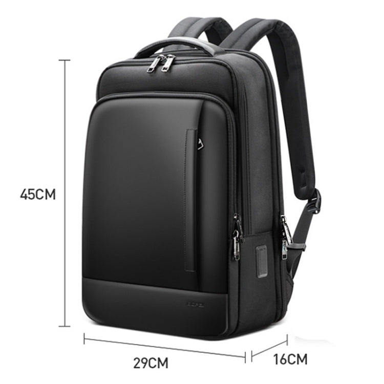 Bopai 61-51011 Large-Capacity Water-resistant Business Laptop Backpack With USB+Type-C Port(Black)