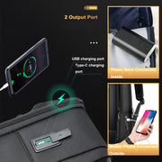 Bopai 61-51011 Large-Capacity Water-resistant Business Laptop Backpack With USB+Type-C Port(Black)
