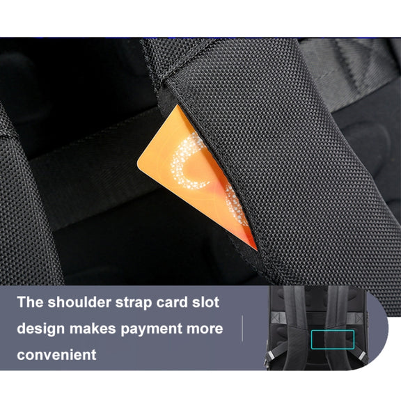 Bopai 61-51011 Large-Capacity Water-resistant Business Laptop Backpack With USB+Type-C Port(Black)