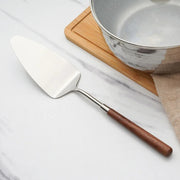 304 Stainless Steel Walnut Handle Cooking Tools Home Restaurant Kitchen Gadgets, Style: Cake Spatula