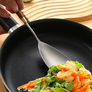 304 Stainless Steel Walnut Handle Cooking Tools Home Restaurant Kitchen Gadgets, Style: Soup Spoon