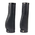 1pair Bicycle Non-Slip Leather Handlebar Grips Mountain Bike Vintage Handlebar Protector(Black) - Bicycle Grips by PMC TechLife | Online Shopping South Africa | PMC TechLife | Buy Now Pay Later Mobicred