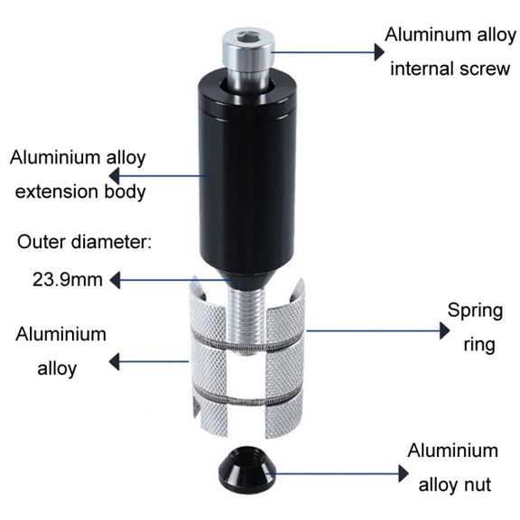 Bicycle Hidden Handlebar Lifter Mountain Bike Handlebar Riser Fork Tap, Style: Long