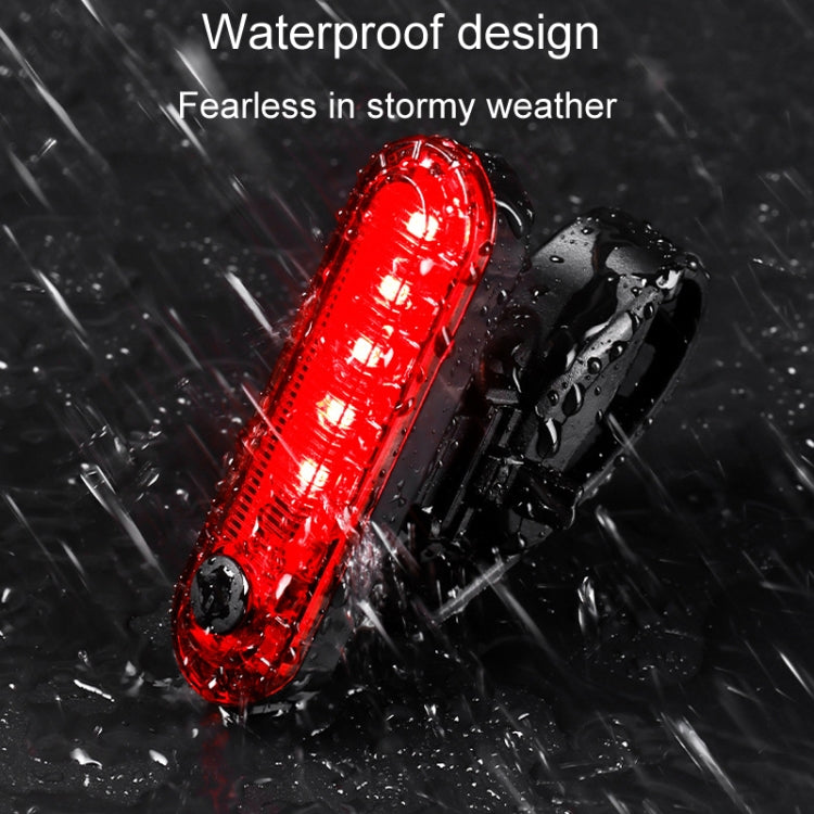 Mountain Bike Night Riding Warning Lamp Bicycle USB Charging Tail Light(Red)