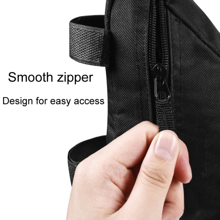Large Capacity Bicycle Saddle Bag Outdoor Riding Triangle Toolkit(All Black)