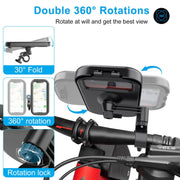 Water-resistant Motorcycle Bicycle Cell Phone Holder 360 Rotating Riding Navigation Holder, Model: Handlebar Stand
