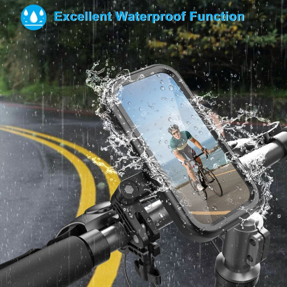 Water-resistant Motorcycle Bicycle Cell Phone Holder 360 Rotating Riding Navigation Holder, Model: Handlebar Stand