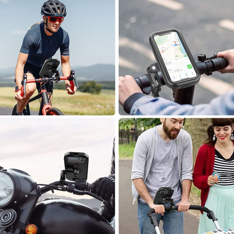 Water-resistant Motorcycle Bicycle Cell Phone Holder 360 Rotating Riding Navigation Holder, Model: Handlebar Stand