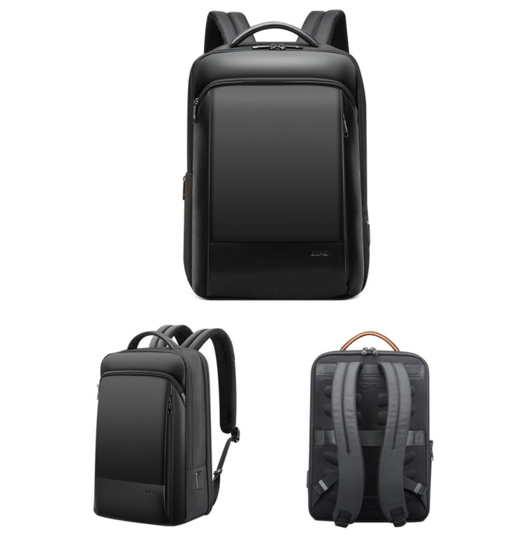 Bopai 61-53111 Large-capacity Water-resistant Business Laptop Backpack With USB+Type-C Port(Black)