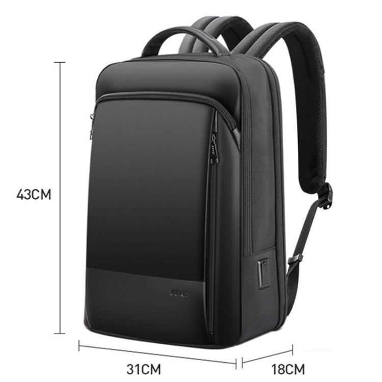 Bopai 61-53111 Large-capacity Water-resistant Business Laptop Backpack With USB+Type-C Port(Black)