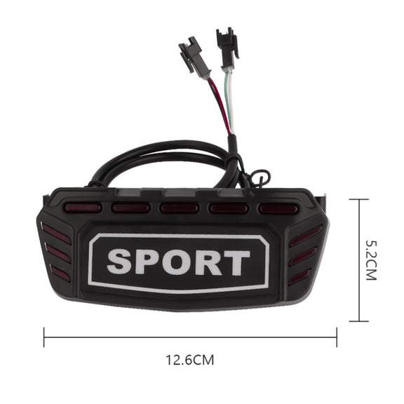 For KUGOO M5 AIMITE Electrical Scooter Rear Tail Light Brake Warning Lights(Black)