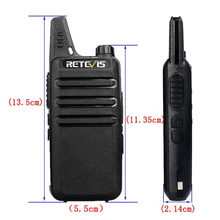 RETEVIS RT22 Hotel Mini Charging Two-Way Wireless Intercom Walkie Talkie(EU Frequency no Plug)