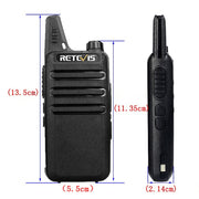 RETEVIS RT22 Hotel Mini Charging Two-Way Wireless Intercom Walkie Talkie(EU Frequency no Plug)