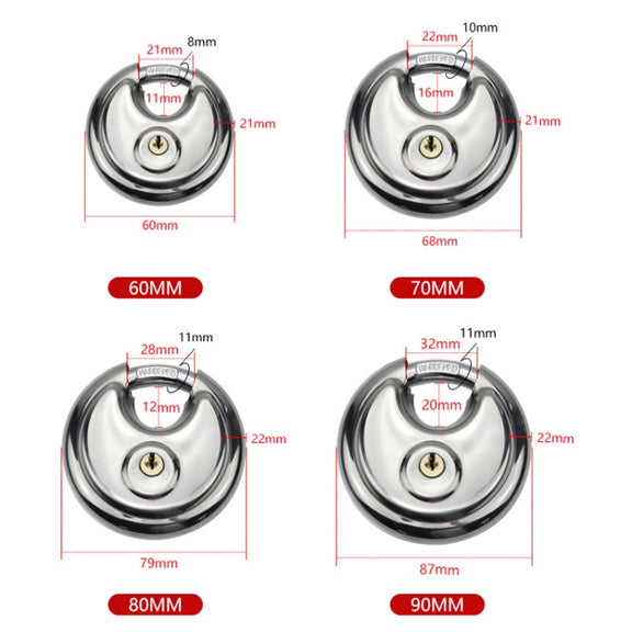 60mm Household Anti-Theft Rust-Proof And Water-resistant Pure Copper Core Round Padlock