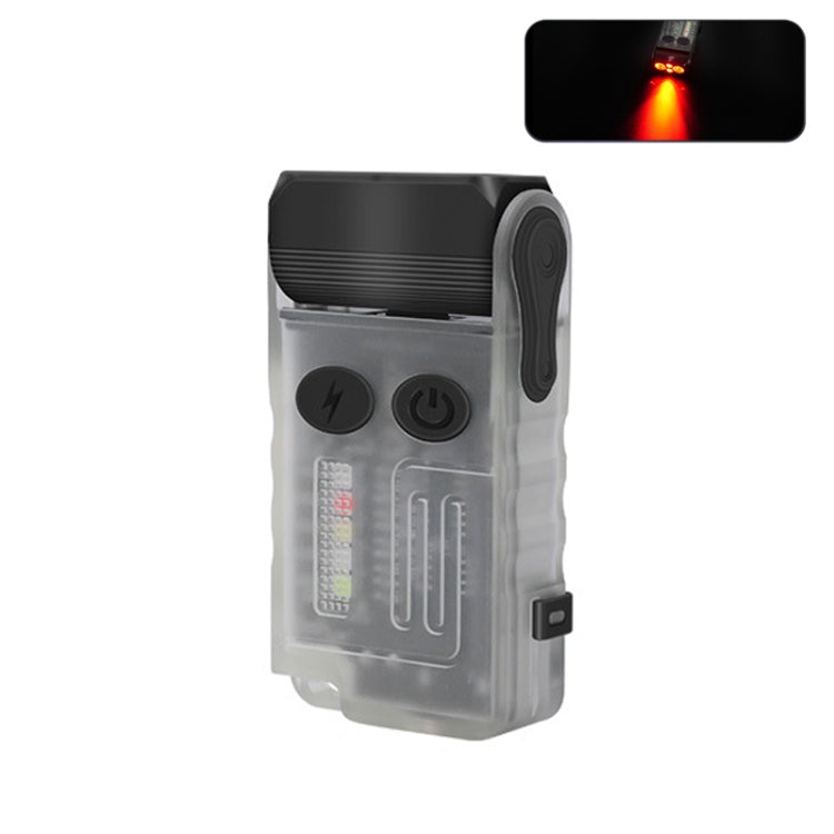 V20 Portable Keychain Light Rechargeable Bright Mini Flashlight(White Red Light)