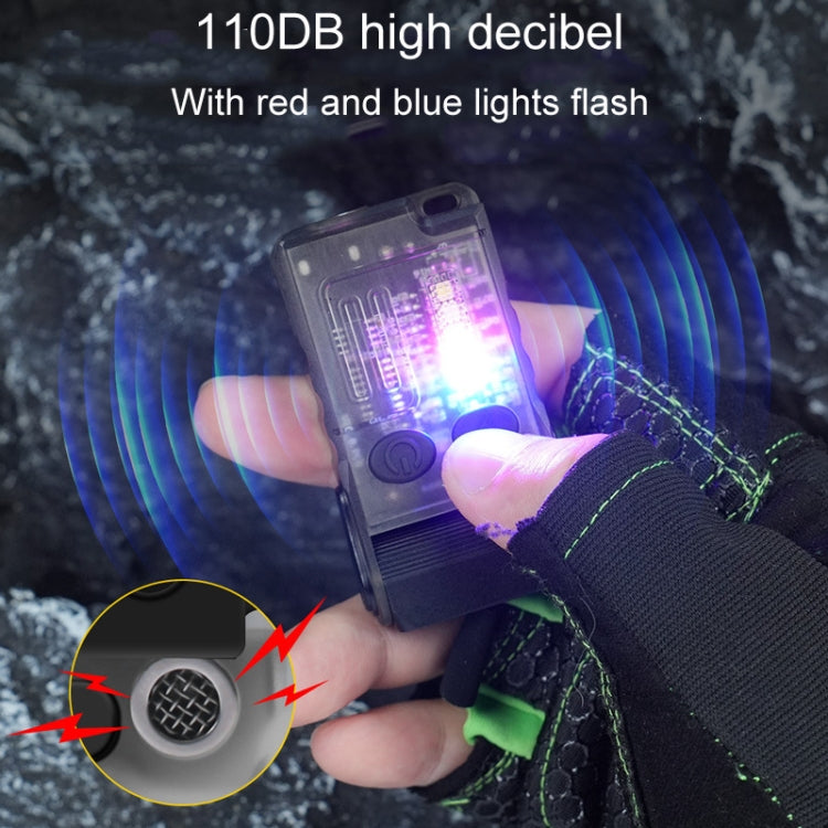 V20 Portable Keychain Light Rechargeable Bright Mini Flashlight(White Red Light)