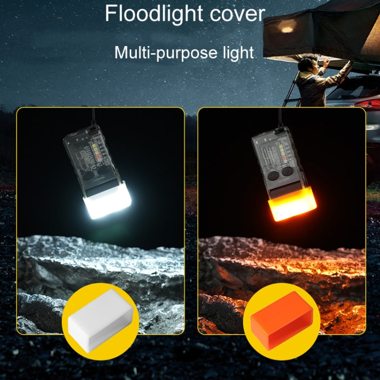 V20 Portable Keychain Light Rechargeable Bright Mini Flashlight(White Red Light)