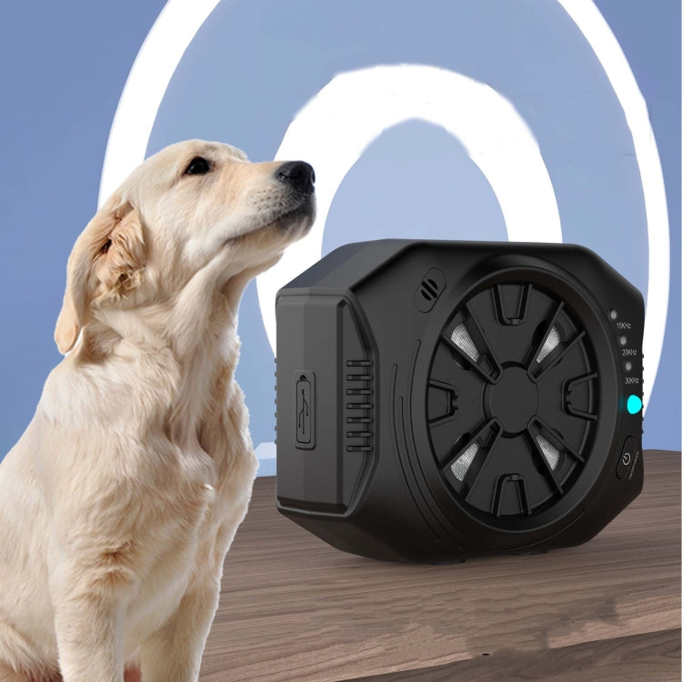 Ultrasonic Anti Dog Bark Device 3 Adjustable Levels Water-resistant Bark Silencer(Black)