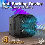 Ultrasonic Anti Dog Bark Device 3 Adjustable Levels Water-resistant Bark Silencer(Black)