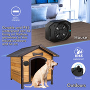 Ultrasonic Anti Dog Bark Device 3 Adjustable Levels Water-resistant Bark Silencer(Black)