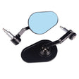Motorcycle Aluminum Alloy Foldable Rearview Mirror(Black) - Side Mirrors by PMC TechLife | Online Shopping South Africa | PMC TechLife | Buy Now Pay Later Mobicred