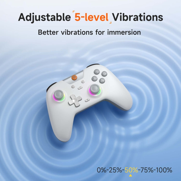 EasySMX X05 Wireless Gamepad Hall RGB Effect Controller For PC / Phone / Switch / Steam Deck(White)