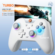 EasySMX X05 Wireless Gamepad Hall RGB Effect Controller For PC / Phone / Switch / Steam Deck(White)