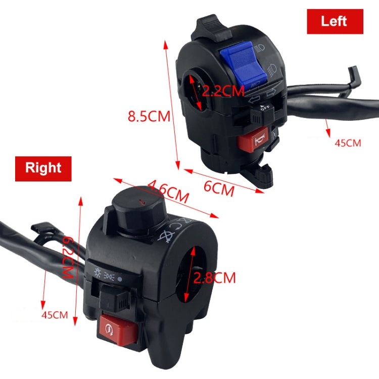 For Storm Taizi 150 Motorcycle Left And Right Handlebar Switch Assembly(Silver)