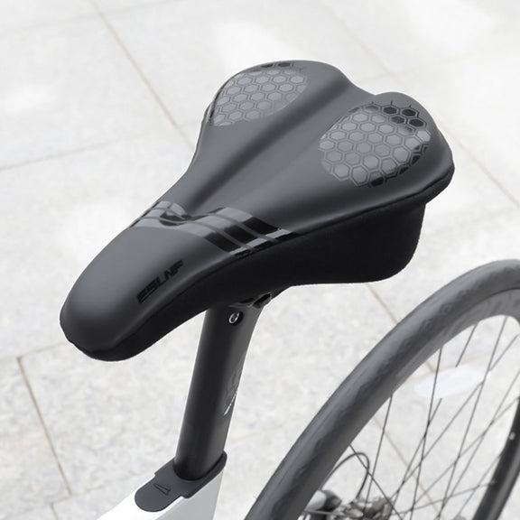 ESLNF Mountain Bike Saddle Cover Cycling Shock Absorbing Saddle Gear, Style: Round Logo
