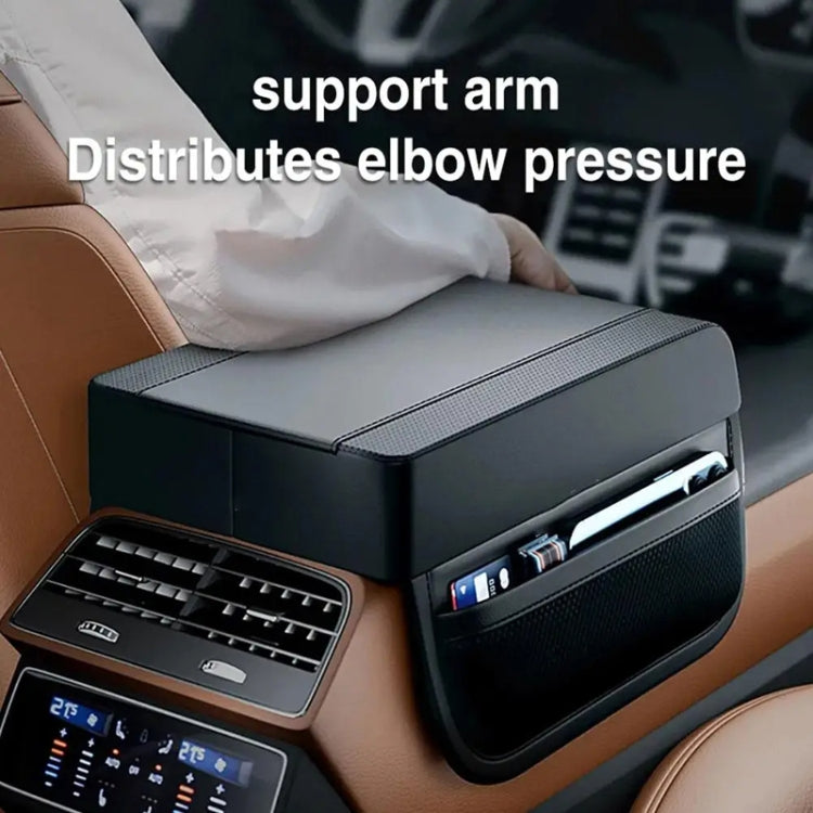 Car Armrest Box Heightening Pad Memory Foam Elbow Support(Dark Brown)