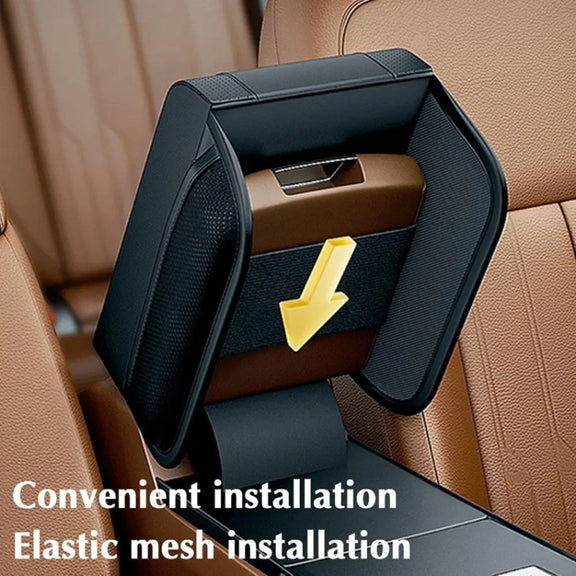 Car Armrest Box Heightening Pad Memory Foam Elbow Support(Dark Brown)