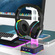 Z3 Cracked With 3USB Expansion Port Headphone Stand RGB Ambient Light Headphone Display Holder(Black) - free shipping - PMC TechLife - Order now!