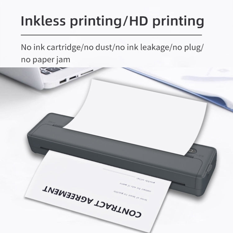 A4-XZ 203DPI A4 Home Portable Smart Wireless Inkless Thermal Printer(Black)