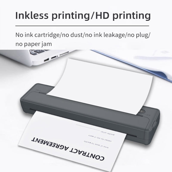 A4-XZ 203DPI A4 Home Portable Smart Wireless Inkless Thermal Printer(Black)