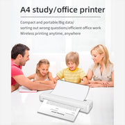A4-XZ 203DPI A4 Home Portable Smart Wireless Inkless Thermal Printer(Black)
