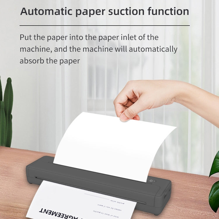 A4-XZ 203DPI A4 Home Portable Smart Wireless Inkless Thermal Printer(Black)