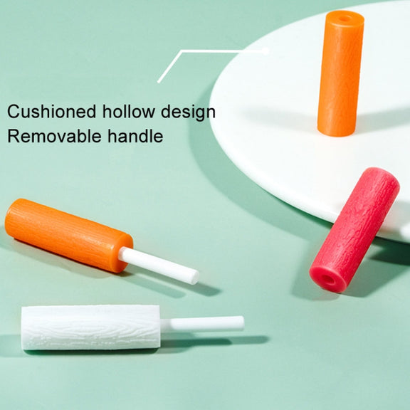 Fawnmum 2pcs /Box Handheld Hollow Cylinder Orthodontic Bite Sticks(Grape)