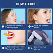 Fawnmum 2pcs /Box Handheld Hollow Cylinder Orthodontic Bite Sticks(Strawberry)