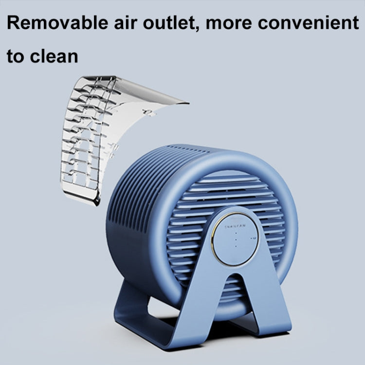 F7 Snail-shaped Desktop Mini Portable Bladeless Air Circulation Fan(Blue)