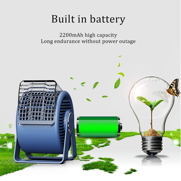 F7 Snail-shaped Desktop Mini Portable Bladeless Air Circulation Fan(White)