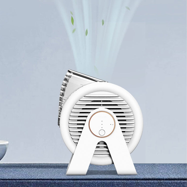 F7 Snail-shaped Desktop Mini Portable Bladeless Air Circulation Fan(White)