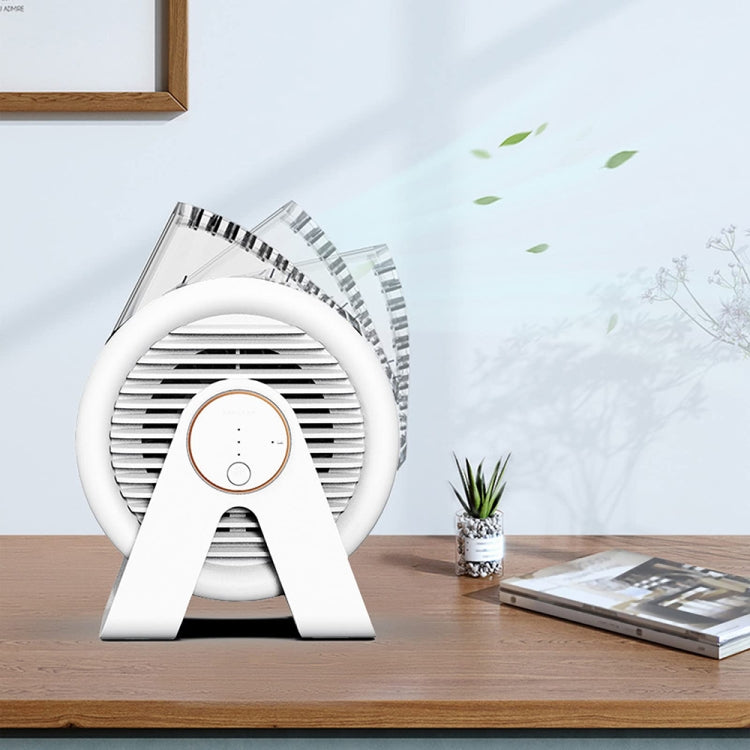 F7 Snail-shaped Desktop Mini Portable Bladeless Air Circulation Fan(White)