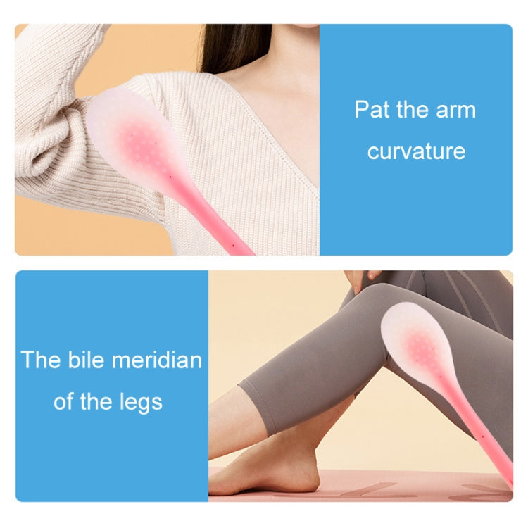 Meridian Points Gua Sha Patting Board Silicone Palm Massage Whacker, Style: Pink 32cm