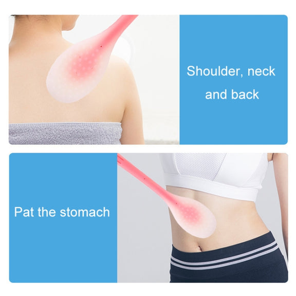 Meridian Points Gua Sha Patting Board Silicone Palm Massage Whacker, Style: Green 32cm