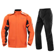 SULAITE Outdoor Motorcycle Riding Full Body Split Raincoat Suit, Size: M(Orange)