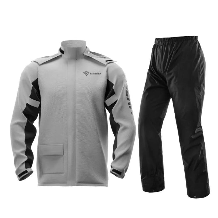SULAITE Outdoor Motorcycle Riding Full Body Split Raincoat Suit, Size: XL(Gray)