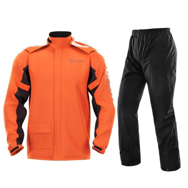 SULAITE Outdoor Motorcycle Riding Full Body Split Raincoat Suit, Size: XXXL(Orange)