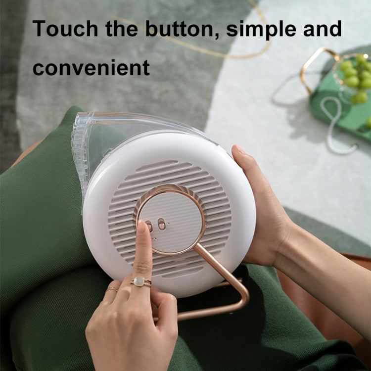 F5 USB Charging Colorful Lighting Effect Desktop Negative Ion Purification Air Fan(White)