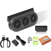 USB Plug-In Car Window Exhaust Fan Car Air Circulation Cooling Ventilation Fan, Color: Black